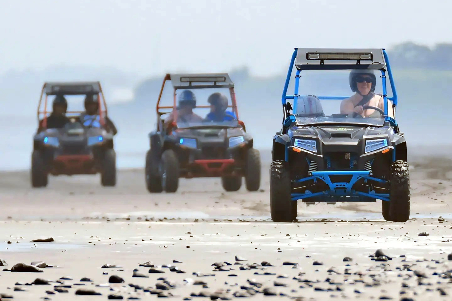 Buggy ride on the black sand beach