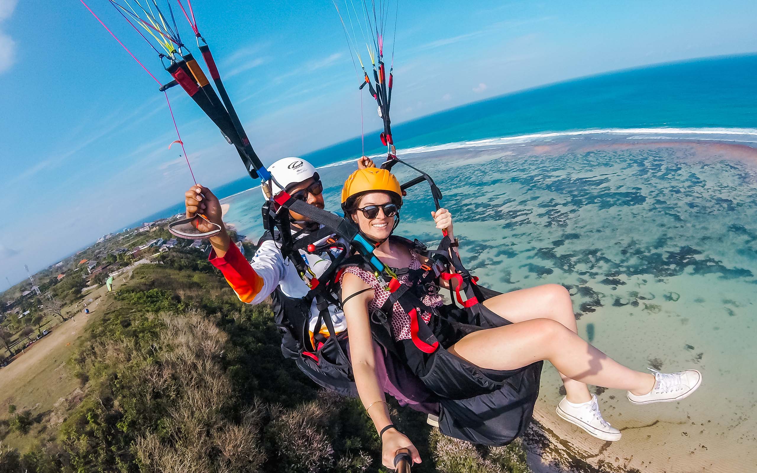 Paragliding with the instructor